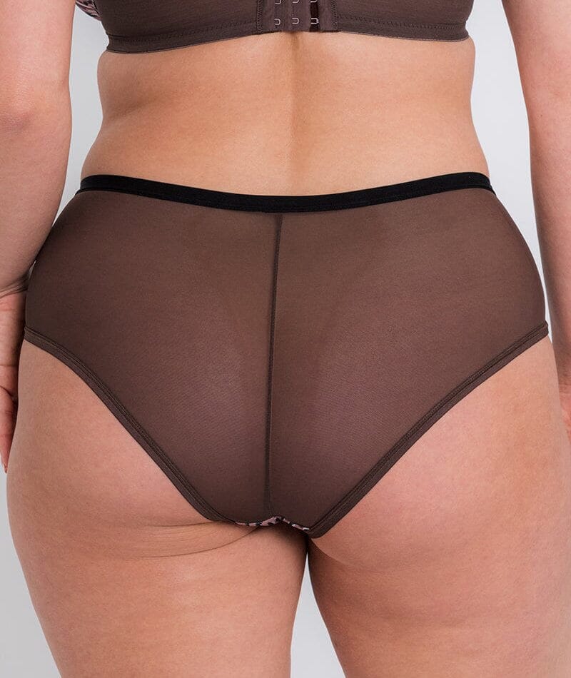 Curvy Kate Wonderfully Short - Cocoa Print Knickers 