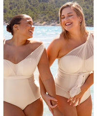 Curvy Kate Wrapsody Bandeau Swimsuit - Oyster Swim 