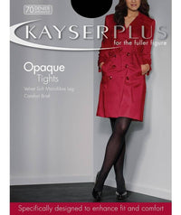 Kayser Plus Opaque Tight 3 Pack - Black Hosiery 