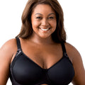 Elila Molded and Lace Underwire Bra - Black