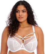 Elomi Brianna Underwire Plunge Bra - White Bras 