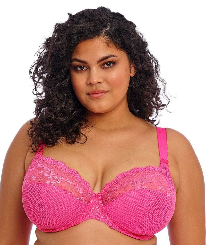 Elomi Charley Underwire Stretch Plunge Bra - Pink Bras 