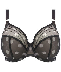 Elomi Matilda Underwired Plunge Bra - Black Dot Bras 