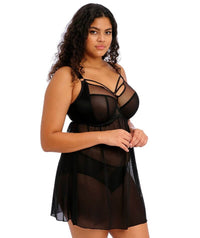 Elomi Sachi Underwired Babydoll - Black Babydoll / Chemise 