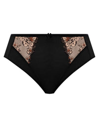 Elomi Teagan High Leg Brief - Black/Almond Knickers 