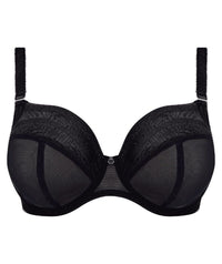 Fantasie Devote Underwire Side Support Plunge Bra - Black Bras 