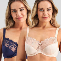 Fayreform Coral Underwire Bra - 2 Pack - Pearl Blush/Medieval Blue