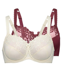 Fayreform Coral Underwire Bra - 2 Pack - Windsor Wine/Egret Bras 