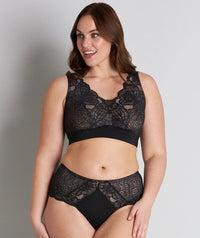 Fayreform Midnight Express Wire-Free Bra - Black Bras 