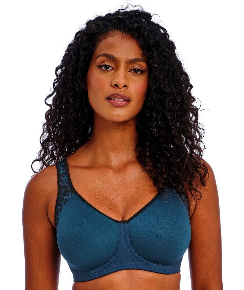 Freya Active Sonic Underwired Moulded Spacer Sports Bra - Midnight Leopard Bras 