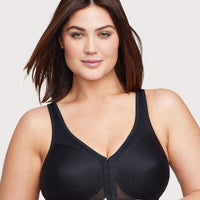 Glamorise Magiclift Front-Closure Posture Back Wire-Free Bra - Black