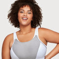 Glamorise Custom Control Wire-Free Sports Bra - Grey