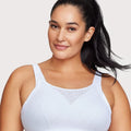 Glamorise Custom Control Wire-Free Sports Bra - White