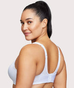 Glamorise Custom Control Wire-Free Sports Bra - White Bras 