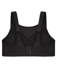 Glamorise Custom Control Wire-Free Sports Bra - Solid Black Bras 