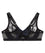 Glamorise Lacey T-Back Front-Closure WonderWire Bra - Black Bras 