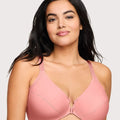 Glamorise Front-Closure Smoothing WonderWire Bra - Apricot