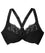 Glamorise Front-Closure T-Back WonderWire Bra - Black Bras 