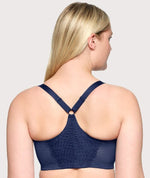 Glamorise Front-Closure T-Back WonderWire Bra - Blue Bras 