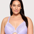 Glamorise Front-Closure T-Back WonderWire Bra - Soft Lilac