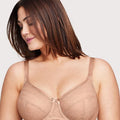 Glamorise Lace Comfort WonderWire Bra - Cappuccino