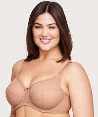 Glamorise Lace Comfort WonderWire Bra - Cappuccino Bras 