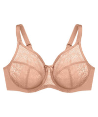 Glamorise Lace Comfort WonderWire Bra - Cappuccino Bras 