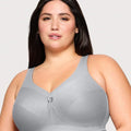 Glamorise Magiclift Active Support Wire-Free Bra - Gray Heather