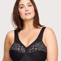 Glamorise Magiclift Cotton Support Wire-Free Bra - Black