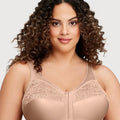 Glamorise Magiclift Front-Closure Support Wire-Free Bra - Blush