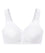 Glamorise Magiclift Front-Closure Support Wire-Free Bra - White Bras 