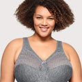 Glamorise Magiclift Moisture Control Wire-Free Bra - Gray