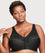 Glamorise Magiclift Natural Shape Wire-Free Front-Closure Bra - Black Bras 