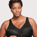 Glamorise Magiclift Natural Shape Wire-Free Front-Closure Bra - Black