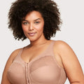 Glamorise Magiclift Natural Shape Wire-Free Front-Closure Bra - Cappuccino