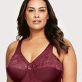 Glamorise Magiclift Original Wire-Free Support Bra - Burgundy