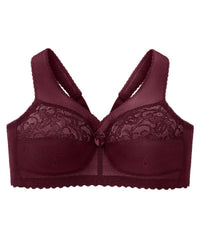 Glamorise Magiclift Original Wire-Free Support Bra - Burgundy Bras 