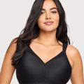 Glamorise Magiclift Seamless Support Wire-Free T-Shirt Bra - Black