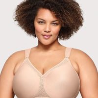 Glamorise Magiclift Seamless Support Wire-Free T-Shirt Bra - Cafe