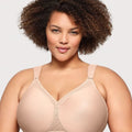 Glamorise Magiclift Seamless Support Wire-Free T-Shirt Bra - Cafe