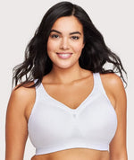 Glamorise MagicLift Seamless Wire-free Everyday Bra - White Bras 