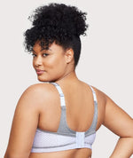 Glamorise No-Bounce Camisole Elite Wire-Free Sports Bra - White/Gray Bras 