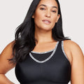 Glamorise No-Bounce Camisole Wire-Free Sports Bra - Black