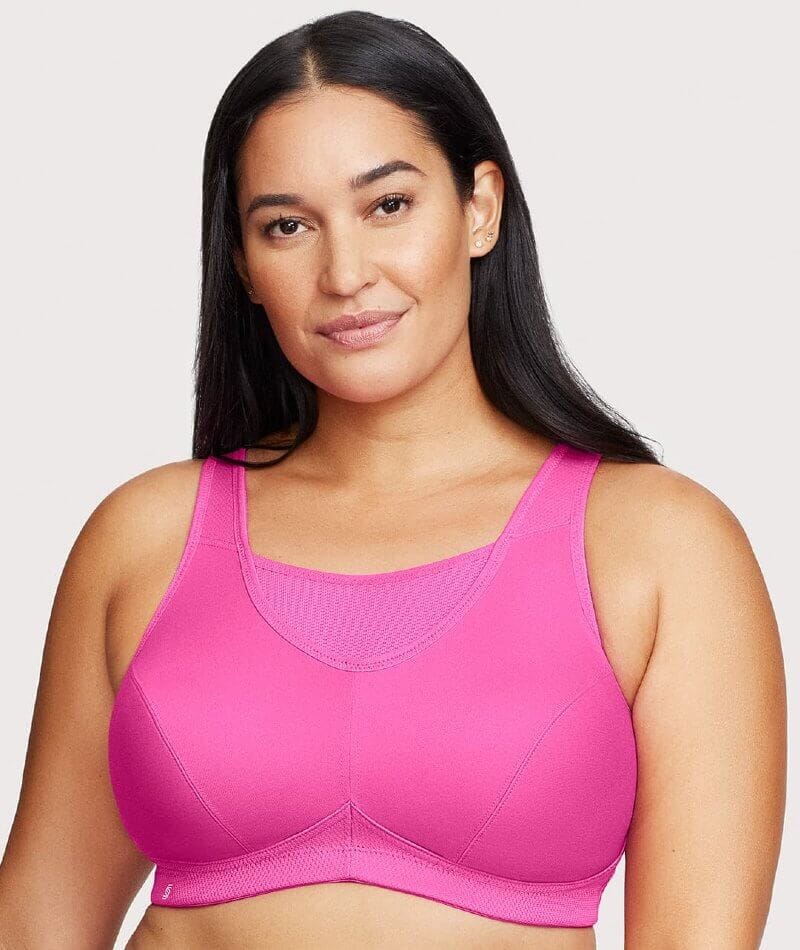 Glamorise No-Bounce Camisole Wire-Free Sports Bra - Rose Violet Bras 