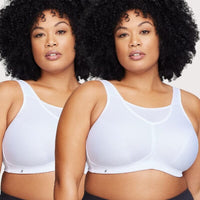 Glamorise No-Bounce Camisole Wire-Free Sports Bra 2 Pack - White