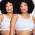 Glamorise No-Bounce Camisole Wire-Free Sports Bra 2 Pack - White