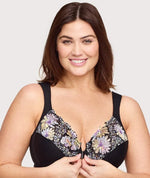 Glamorise WonderWire Front-Closure Bra - Floral Print Bras 