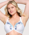 Glamorise WonderWire Front-Closure Cotton Bra - White Bras 