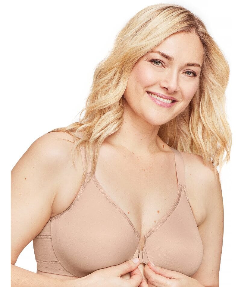 Glamorise WonderWire Front-Closure Posture Bra - Cafe Bra 