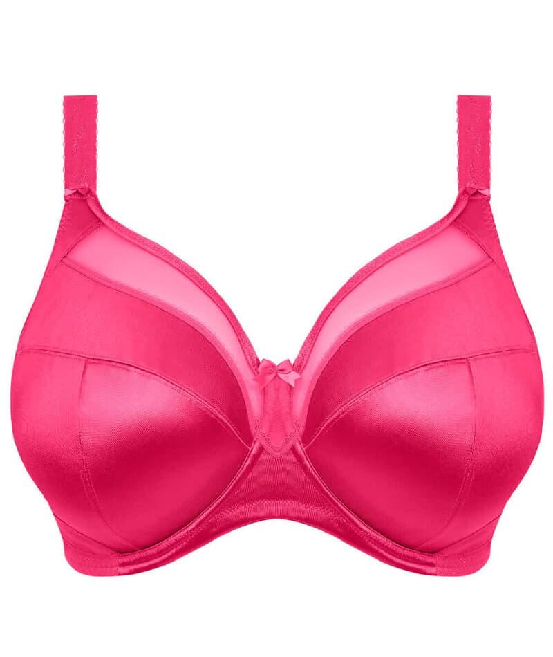 Goddess Keira Underwired Banded Bra - Hot Pink - Curvy